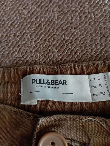 kətan şalvar kişi: Kombat Şalvar, PULL&BEAR, M, rəng - Qəhvəyi — 2