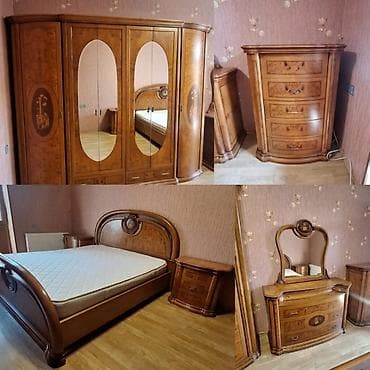 2 односпальные кровати, Шкаф, Комод, 2 тумбы, Турция, Б/у — 1