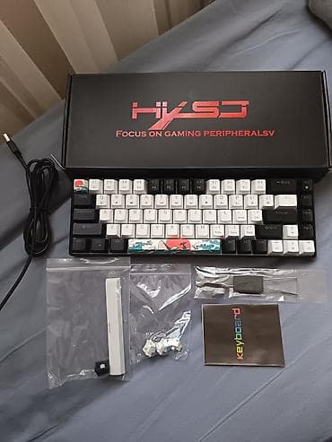 oyun yazma: HKSD mexaniki oyun klaviaturası – 65% kompakt ölçü, USB‑C qoşulma — 1