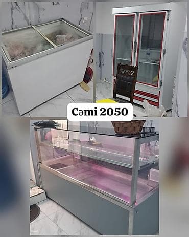 Soyuducu avadanlığı: 2050₼ ət uçun vitrin soyuducular+ dondurucu cəmi bu qiymətə satılır — 1