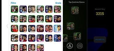 atlet: Salam. e football mobil oyunu. şəkillərdə mövcud oyunçular var — 2