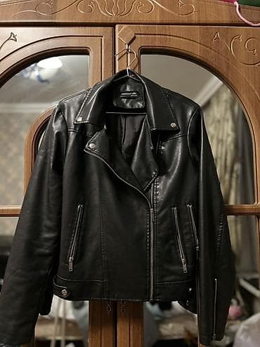 Мотоэкипировка: Qara dərili motosiklet üslublu gödəkçə - Model: klassik biker kəsimi — 1