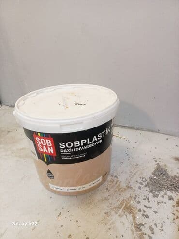 Mebel üçün boyalar: Divar üçün boya, SOBSAN, 25 kq, rəng - Krem, Suya davamlı — 1