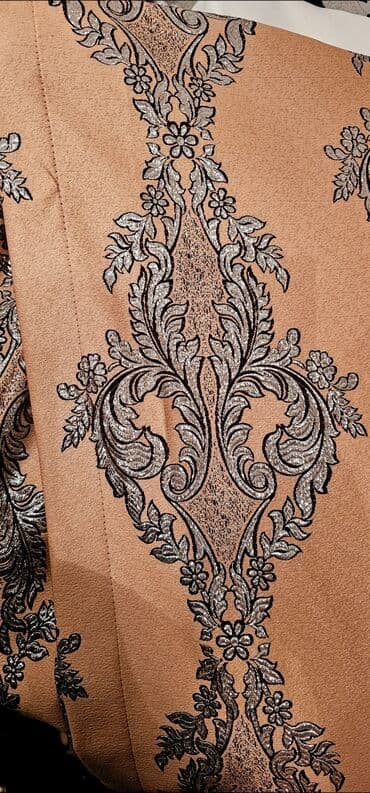 Pərdə və tüllər: İşlənmiş, Pərdə, rəng - Qızılı, Ödənişli çatdırılma — 6