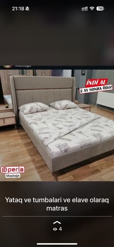 uşaq üçün dolab: 2 təknəfərlik çarpayı, 2 tumba, Dolab, Komod, Yeni — 3