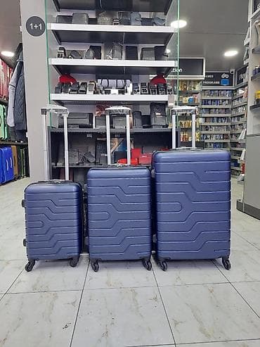 Sərt korpuslu 3-lü səyahət çamadan dəsti - Material: sərt ABS/PC