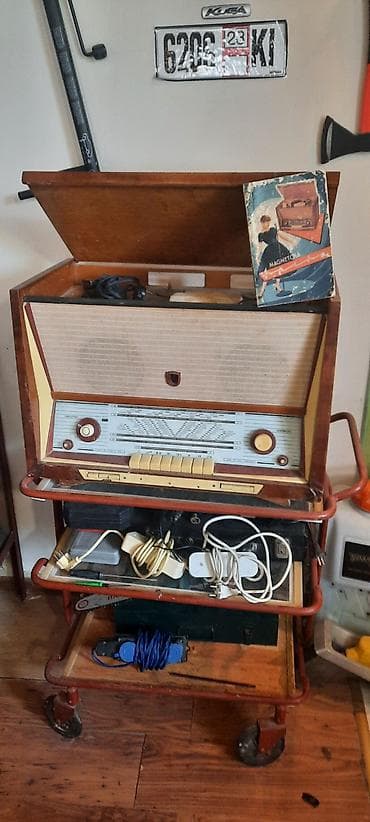 patefon: Retro lampalı radio-grammofon - Korpus: taxta, üst qapaqlı klassik — 2