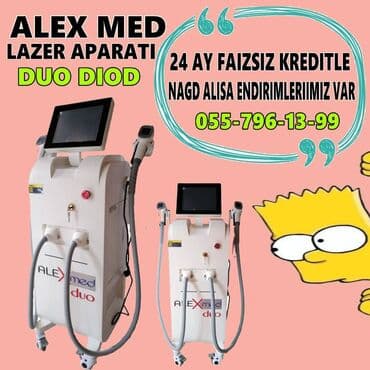 Lazer epilyasiya aparati Alexmed duo lazer tipi diod -dalğa uzunluğu
