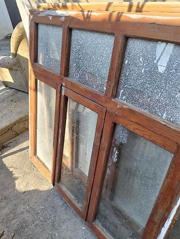 taxda: İşlənmiş Təkli Taxta pəncərə, Еni: 140 sm, Uzunluğu: 140 sm — 3