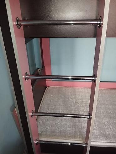 dəmir borular: Oğlan və qız üçün, Çarpayı, Matras ilə, Siyirməli, Laminat — 3