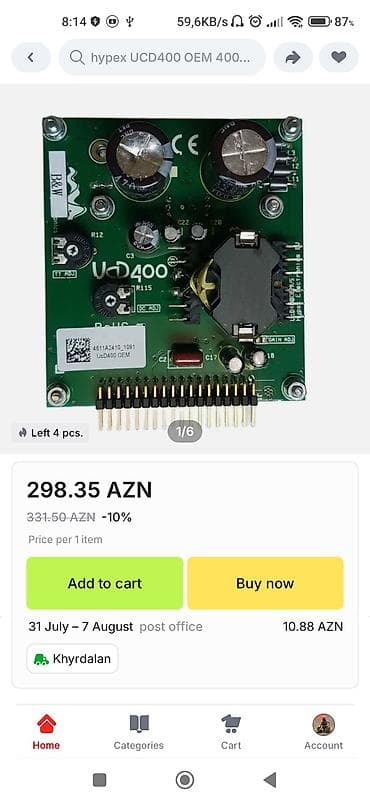 2 el ps4: Hypex UcD400 OEM – 800W Class-D güc gücləndirici modulu Bugünün meşhur — 3