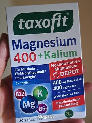 multivita ampula: Bir paketdə müxtəlif qida əlavələri: 1) Taxofit Magnesium 400 + — 1