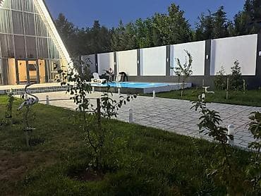 kub.az menziller: A-frame (üçbucaq formalı) dizayna malik bağı evi – geniş həyət və — 10