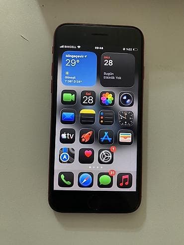 iphone xd: IPhone SE 2022, 64 GB, Qırmızı, Barmaq izi — 3