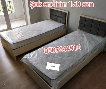 divan çarpayı: Yeni, Təknəfərlik çarpayı, Bazalı, Matras ilə, Siyirməsiz, Azərbaycan — 6