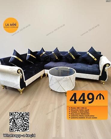 Ev və bağ: La Mini künc divan dəsti - Ölçülər: 280 × 200 sm - Mexanizm: açılan — 1