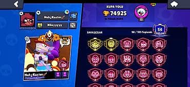 tarsofka boya: Brawl Stars hesabı – yüksək inkişaf etmiş profil - Kupa: 74,925 (ən — 1