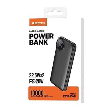 recci: RECCI RPB‑P48 Power Bank – sürətli enerji ehtiyatı - Batareya tutumu — 2