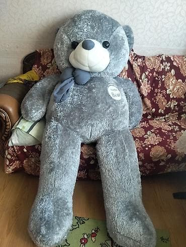 prius oyuncaq: Nəhəng plyuş ayı – “Happy Bear” - Rəng: Boz - Üzərində “Happy Bear” — 2