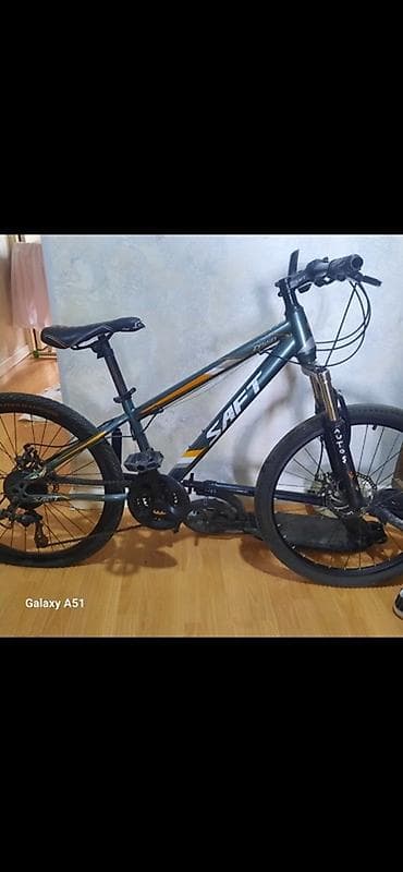 SAFT dağ velosipedi - Güclü alüminium tipli sərt çərçivə, idman — 1