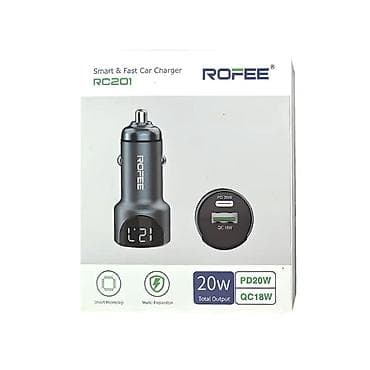 Kateqoriya: AUX və kabellər Məhsul: Rofee RC201 avtomobil şarj cihazı — 1
