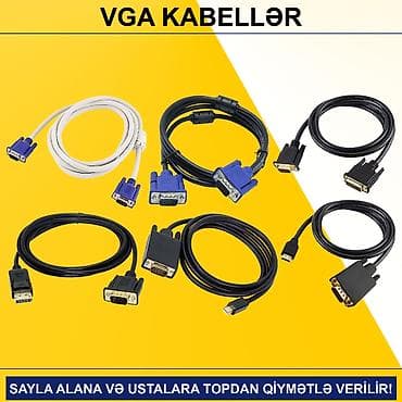 VGA kabellər SAYLA ALANA VƏ USTALARA TOPDAN QİYMƏTLƏ VERİLİR! ⭐Display