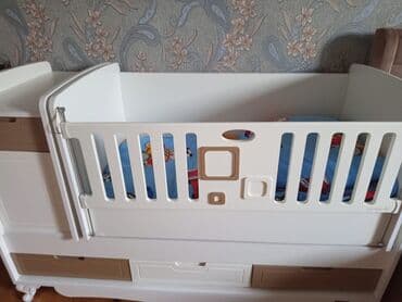 купить кровать трансформер: Oğlan və qız üçün, Dördbucaq, Beşik, Dəst ilə, Matras ilə, Yellənmə mexanizmsiz — 3