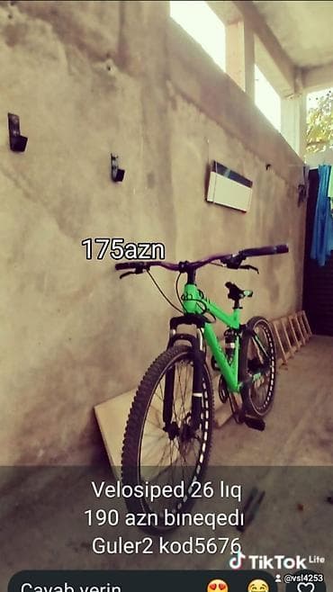 Velosiped – 26-lıq təkərlər, dağ tipli dizayn. Güclü qabaq — 1