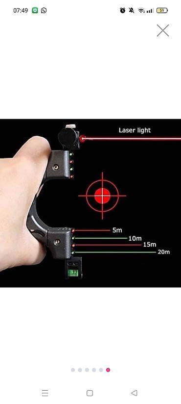 Lazer nişangahlı peşəkar qaşqaldaq (slingshot) - Korpus: erqonomik