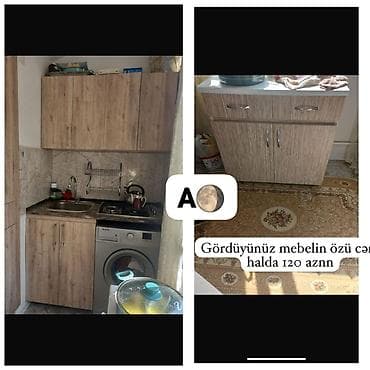 AYGUN 🌖 120 M Mətbəxt satılır 1 aydı hazırlanıb Qazı moykası