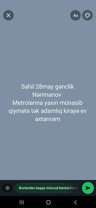 pulsuz elan yerləşdir: Xidmət: Kirayə ev axtarışı Məqsəd: Kirayə ev tapmaqda dəstək xidməti — 1