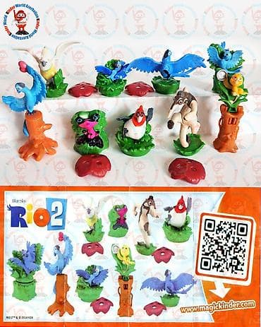 fiqur oyuncaq: Kinder Surprise – Rio 2 kolleksiya fiqurları seti - Rəsmi “Blue Sky — 1