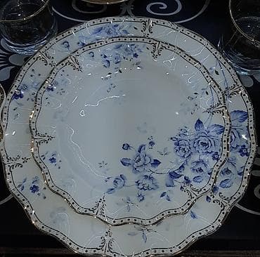 Nahar dəsti, rəng - Ağ, Farfor, 12 nəfərlik