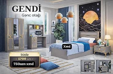 GENDİ – Gənc otağı dəsti Tərkib: - 1 nəfərlik çarpayı (başlıqla) -