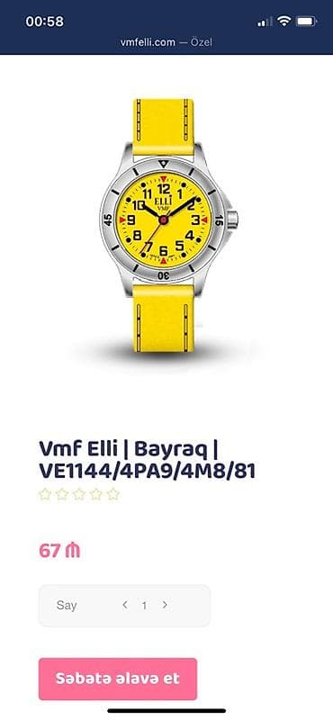Qol saatları: 50 azn endirim olacaq ⌚️ VMF Elli “Bayraq” saatı 🇦🇿 🙆‍♀️ Uşaq saatı ✨ — 4