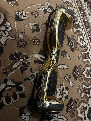 electric samokat: Qızılı rəngli iki təkərli hoverboard (self-balance skuter) - Parlaq — 5