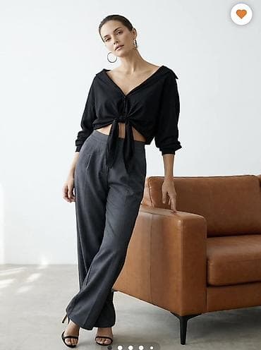 bil: Şalvar, Trendyolmilla, L, rəng - Boz — 1