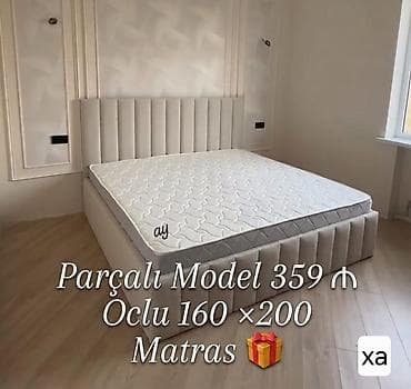 ev boyalari: Parçalı Model yataq – ölçü 160×200. - Yumşaq, vertikal kanallı — 1