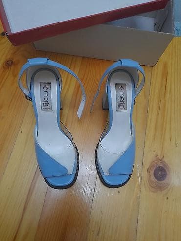 Женская обувь: Merlin Shoes qadın sandaleti - Rəng: açıq mavi (baby blue) - Model — 1