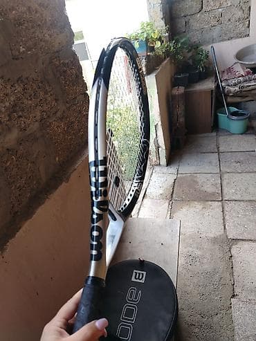 gips baş: Wilson nCode tennis raketi - Brend/model: Wilson nCode (ram üzərində — 2