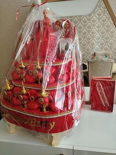 Xına mərasimi üçün üçmərtəbəli dekorativ “Henna Party” dəsti.+ bel — 2