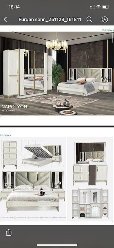 İkinəfərlik çarpayı, Dolab, Termo, Tumba, Yeni