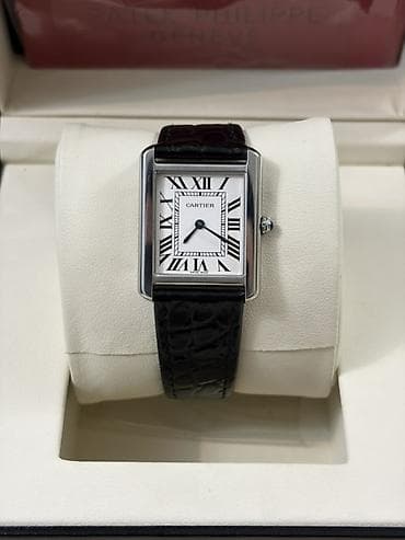 Наручные часы: Cartier Tank—klassik düzbucaqlı dizaynlı, İsveçrə istehsalı uniseks — 3