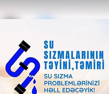 Балконы: Xidmət: Su sızmalarının təyini və təmiri Təsvir: - Borularda, divar — 1
