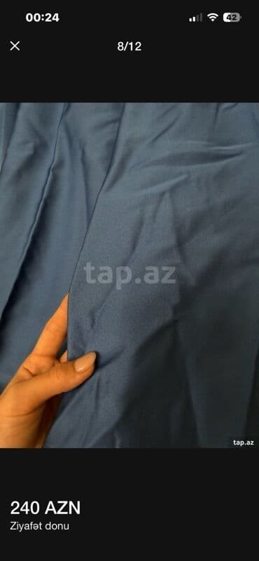 don ziyafət: Ziyafət donu – 240 AZN - Rəng: mavi - Model: uzun, A-kesim ətəkli — 6