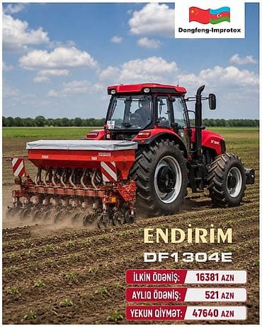 avtomobil ucun aksesuarlar: Dongfeng DF1304E traktor İlkin 16381m Aylıq 521m Yekun47640m - Güc — 2