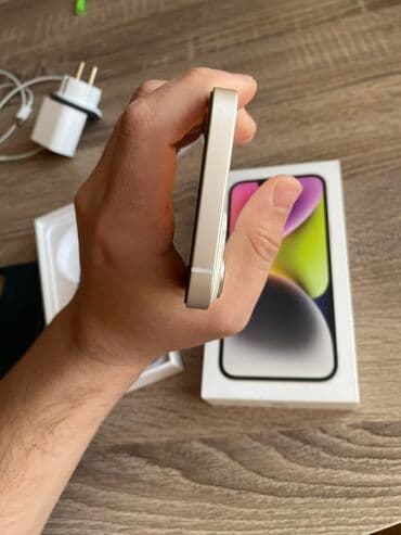 iphone xr: IPhone 14, 128 GB, Zəmanət, Face ID, Sənədlərlə — 8