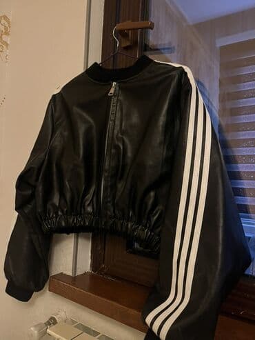 deri pencekler: Кожаная куртка, Adidas — 3