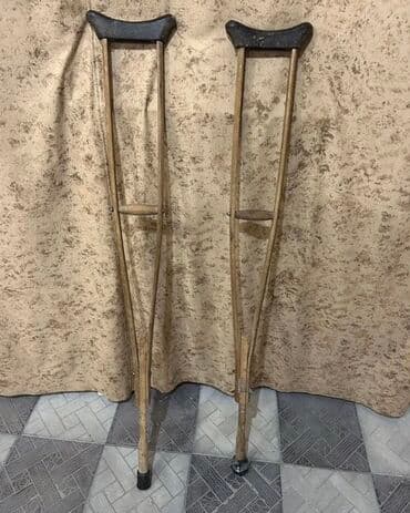 ayaq agrisi: Taxta qoltuqaltı ağacları – cüt - Material: möhkəm taxta karkas - Üst — 3