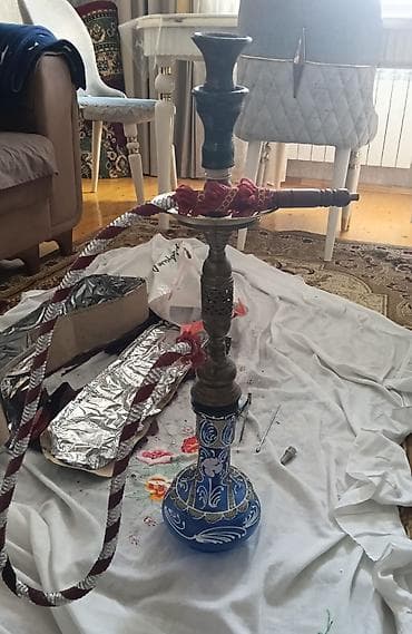 forma herbi: Şüşə dibli və mis gövdəli klassik nargilə - Material: Aşağı hissə — 2